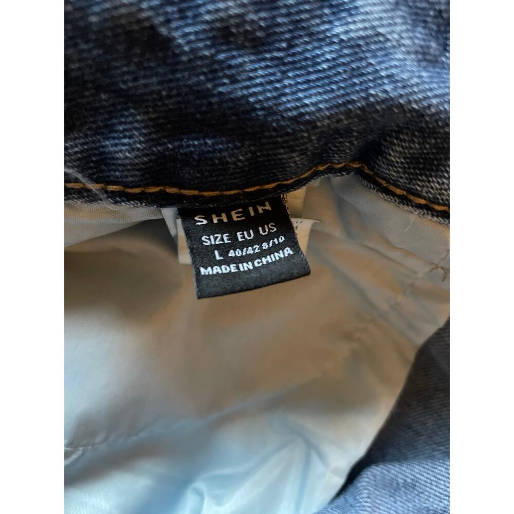 Shein Womens/Teen Wide Leg Jeans Size Large Baggy light/Medium wash - Picture 6 of 7